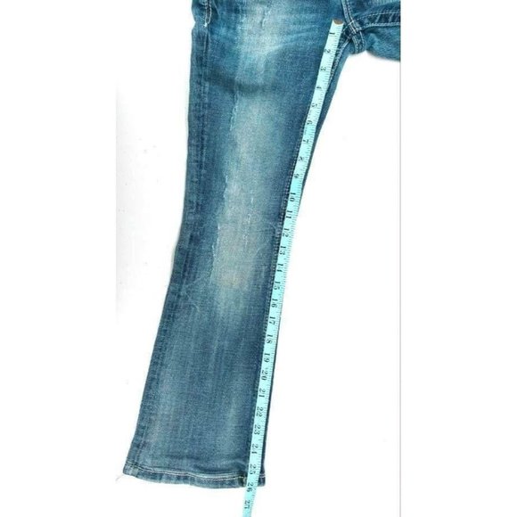 Miss Me Women's Jeans Sz 26 JE8007BR Boot Sequin Rhinestone Distressed Back Flap - Picture 11 of 12